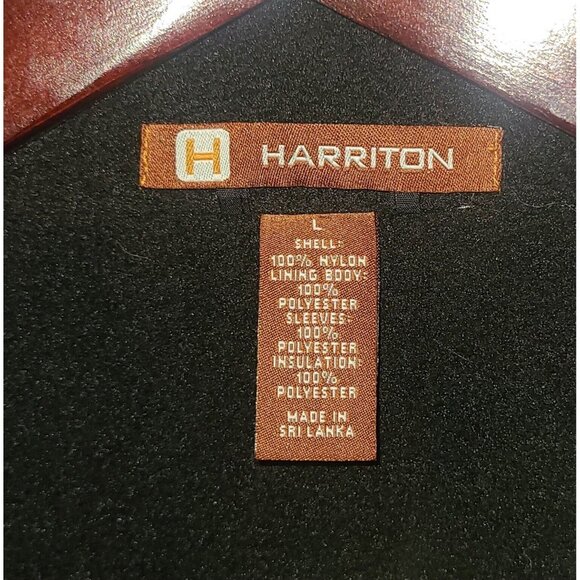 Harriton Men's Large Jacket Full Zip Charcoal Gray Soft Lining Zip Pockets - Picture 4 of 7